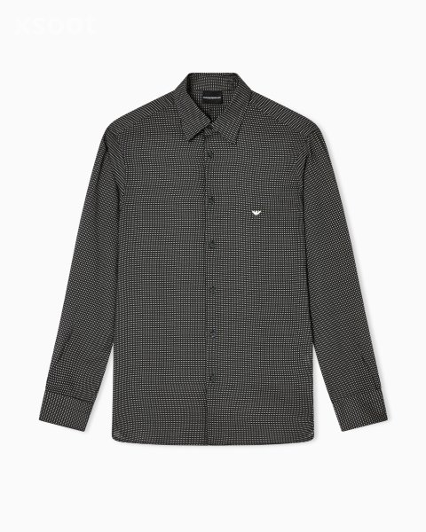 Lyocell shirt with a patterned print