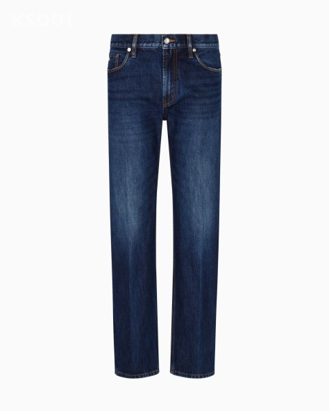 J76 straight-fit, stone-washed denim jeans