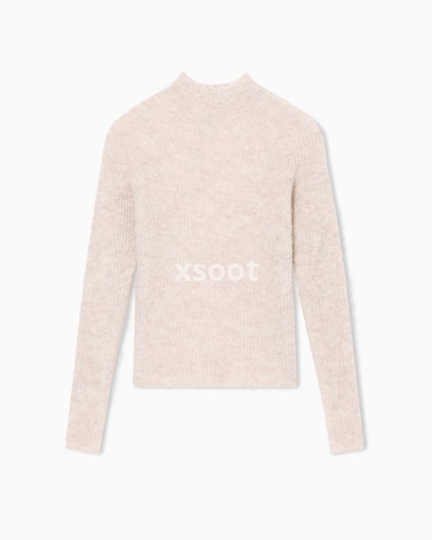 Mock-neck jumper in an alpaca wool blend