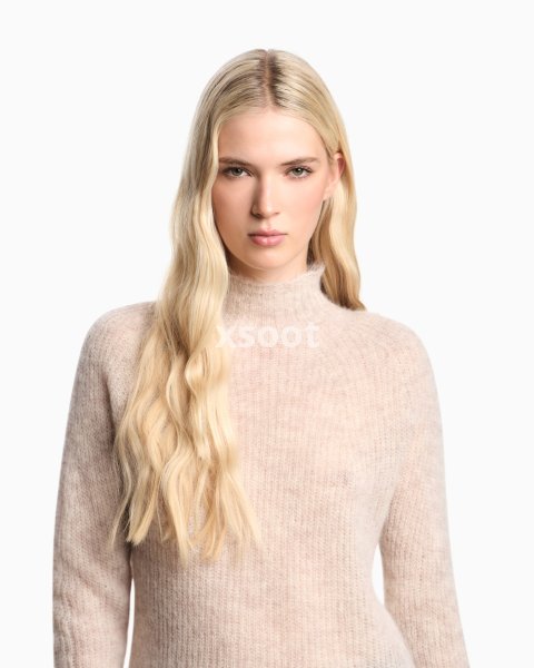 Mock-neck jumper in an alpaca wool blend