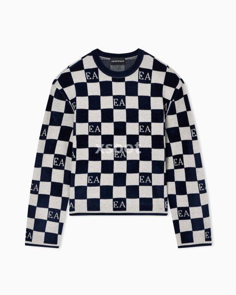 Jacquard chenille jumper with pattern