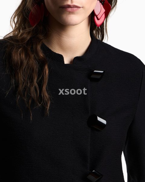 Embossed, textured jersey jacket