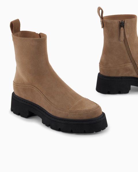 Icon suede ankle boots