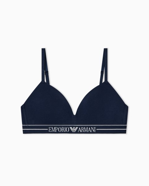 ASV organic-cotton, padded triangle bra with logo underband