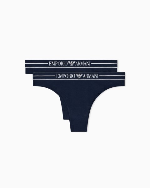 Two-pack of ASV organic-cotton Brazilian briefs with logo waistband