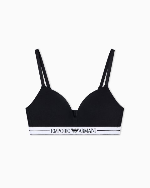 ASV organic-cotton, padded triangle bra with logo underband