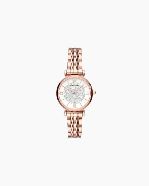 Women's Two-Hand Rose Gold-Tone Stainless Steel Watch
