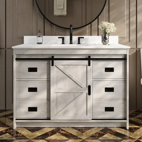 Coltman Single Bathroom Vanity with Stone Top