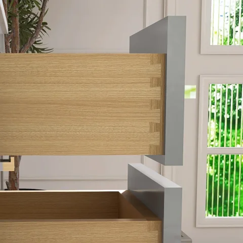 48'' Single Bathroom Vanity Set With Solid Surface White Granite Top