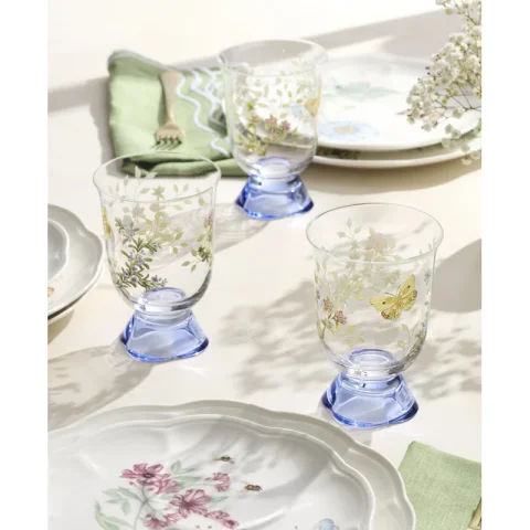 Lenox Butterfly Meadow Herbs Short Tumblers, Set of 4