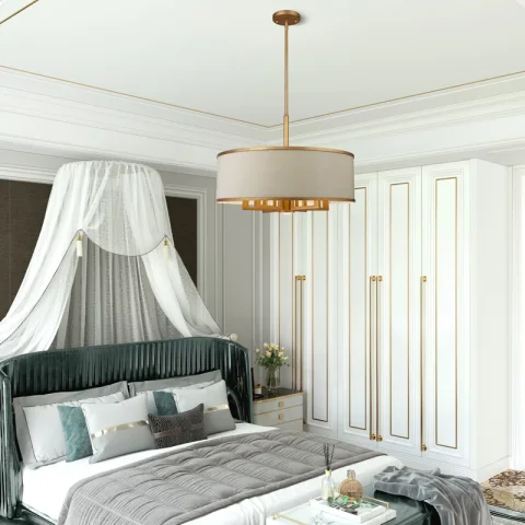 Berthine 7 - Light Dimmable Drum Chandelier