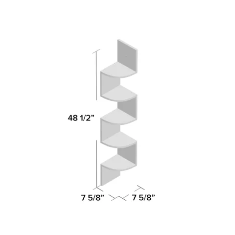 Saveliy 5 Tier Corner Wall Shelf