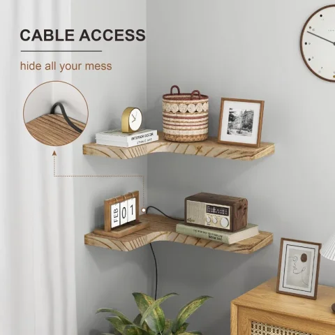Floating Corner Shelves Set Of 3