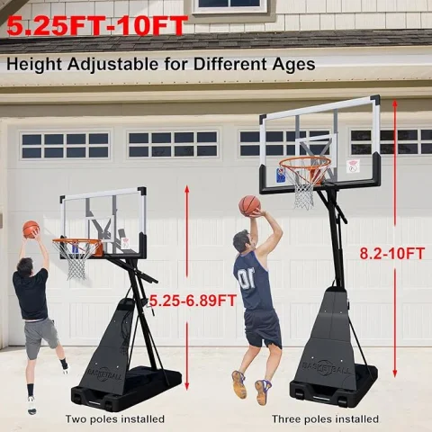 Portable Basketball Hoop Outdoor With Extra Sandbag