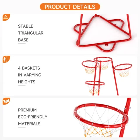 Indoor/Outdoor Basketball Hoop (Ball Included)
