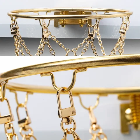 Sports Mini Basketball Hoop With Rim, Net And Ball, Perfect Bedroom Accessory, White And Gold