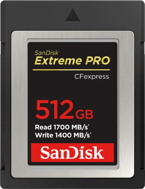 سانديسك - بطاقة ذاكرة CFexpress Extreme PRO سعة 512 جيجابايت من النوع B