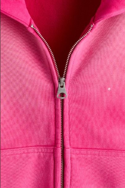 Men h&m Dark pink Oversized Hooded Jacket